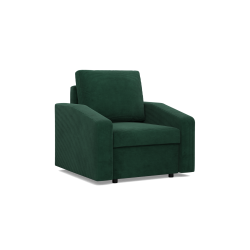 NEO Poso Armchair, Filling - Spring, Color - BOTTLE GREEN, Type of Armrest - Slanted