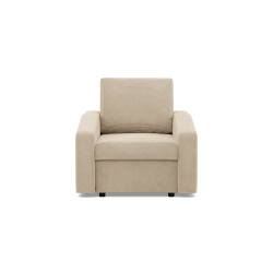 Fotel NEO Poso , Wypełnienie - Sprężynowe, Kolor - BEŻOWY, Rodzaj podłokietnika - Skośny