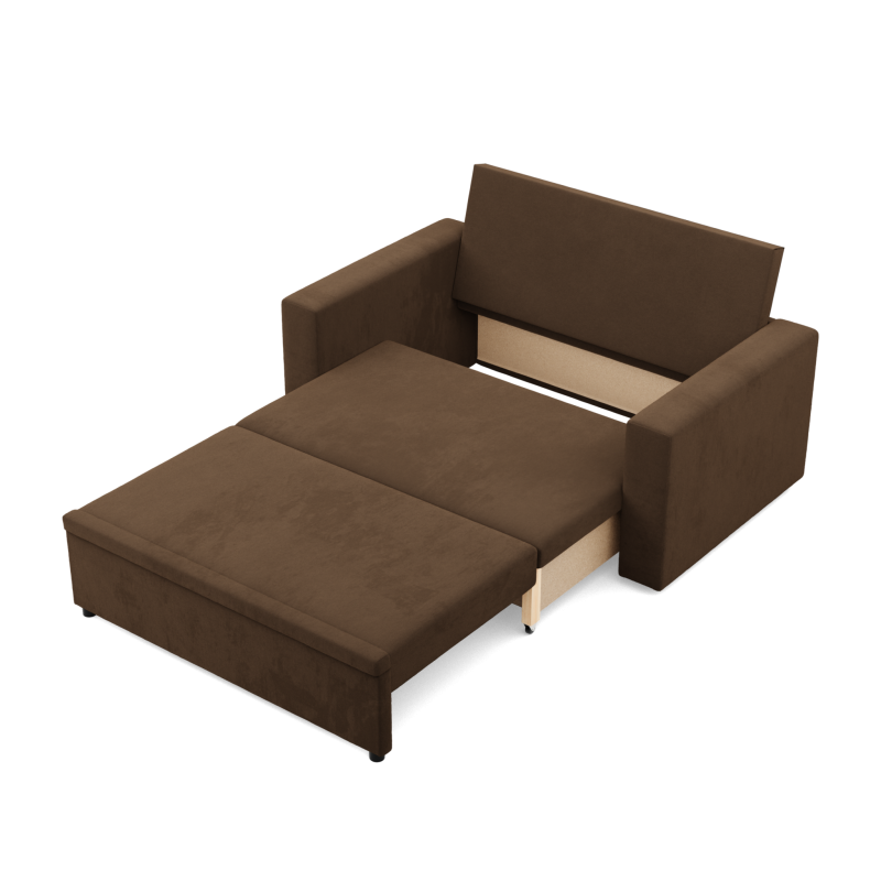 Sofa NEO Mikro, Farbe - BRAUN, Art der Armlehne - Einfach