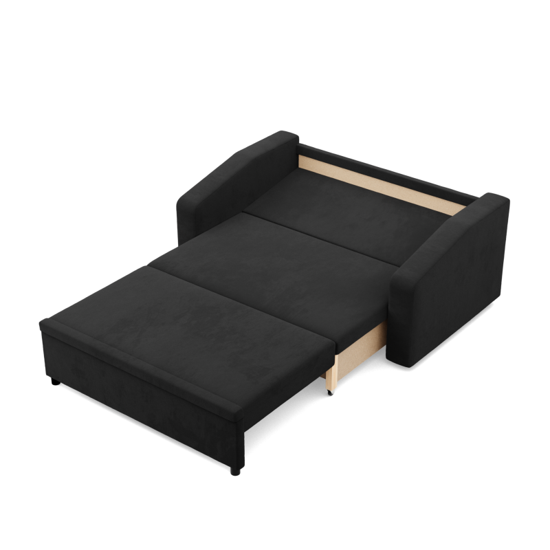 Sofa NEO Mikro, Farbe - SCHWARZ, Armlehnentyp - Schräg