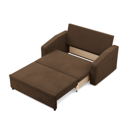 Sofa NEO Mikro , Kolor - BRĄZOWY, Rodzaj podłokietnika - Skośny