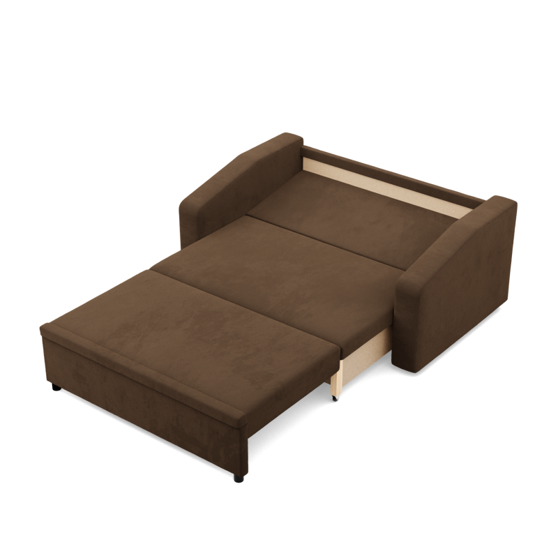 Sofa NEO Mikro, Farbe - BRAUN, Art der Armlehne - Schräg