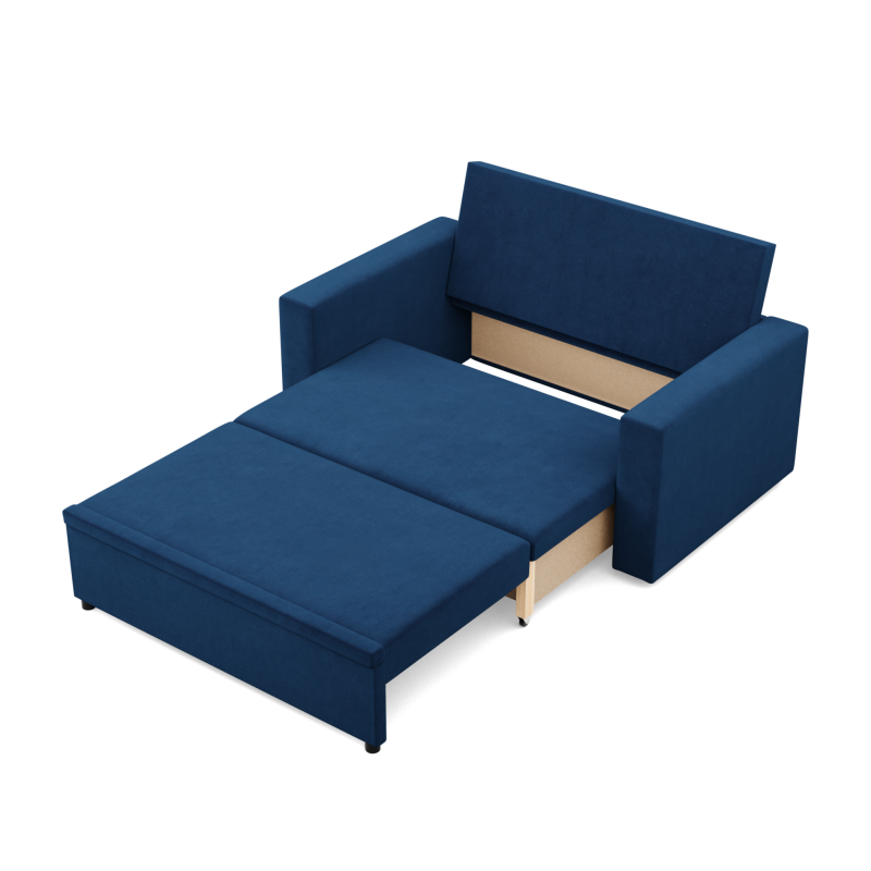 Sofa NEO Kronos , Kolor - GRANATOWY, Rodzaj podłokietnika - Prosty