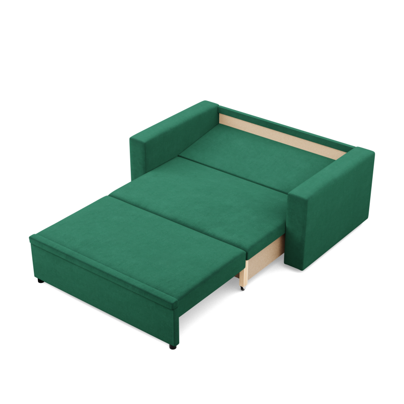 Sofa NEO Kronos, Farbe - FLASCHENGRÜN, Art der Armlehne - Einfach