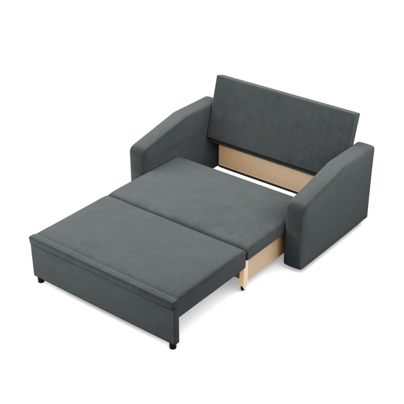 Sofa NEO Kronos , Kolor - CIEMNY SZARY, Rodzaj podłokietnika - Skośny