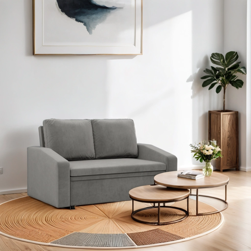 Sofa NEO Kronos, Color - LIGHT GRAY, Type of armrest - Slanted