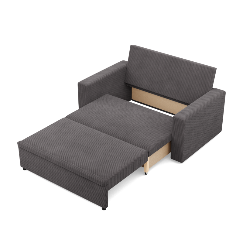 Sofa NEO Poso, Farbe - DUNKELGRAU, Art der Armlehne - Gerade