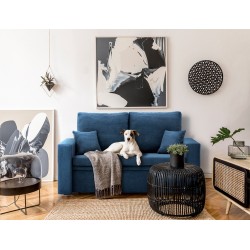 Sofa NEO Poso, Farbe - MARINEBLAU, Art der Armlehne - Einfach