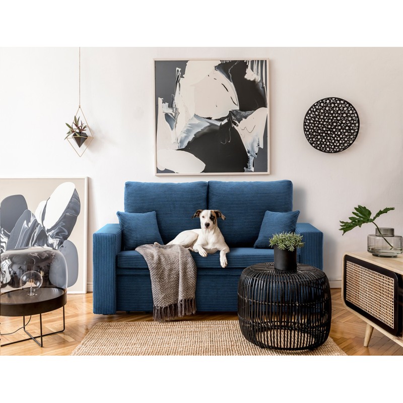 Sofa NEO Poso, Farbe - MARINEBLAU, Art der Armlehne - Einfach