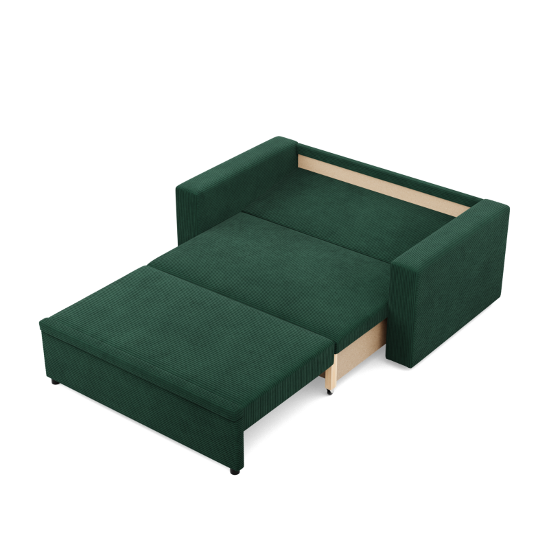 Sofa NEO Poso, Farbe - FLASCHENGRÜN, Art der Armlehne - Einfach