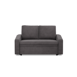 Sofa NEO Poso, Farbe - DUNKELGRAU, Art der Armlehne - Schräg