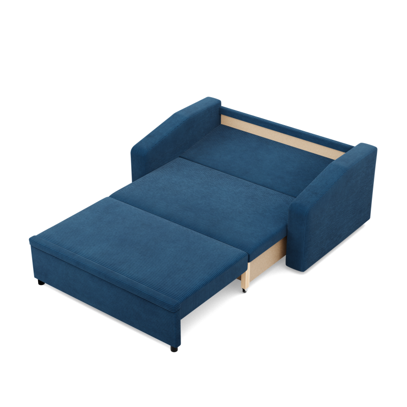 Sofa NEO Poso , Kolor - GRANATOWY, Rodzaj podłokietnika - Skośny