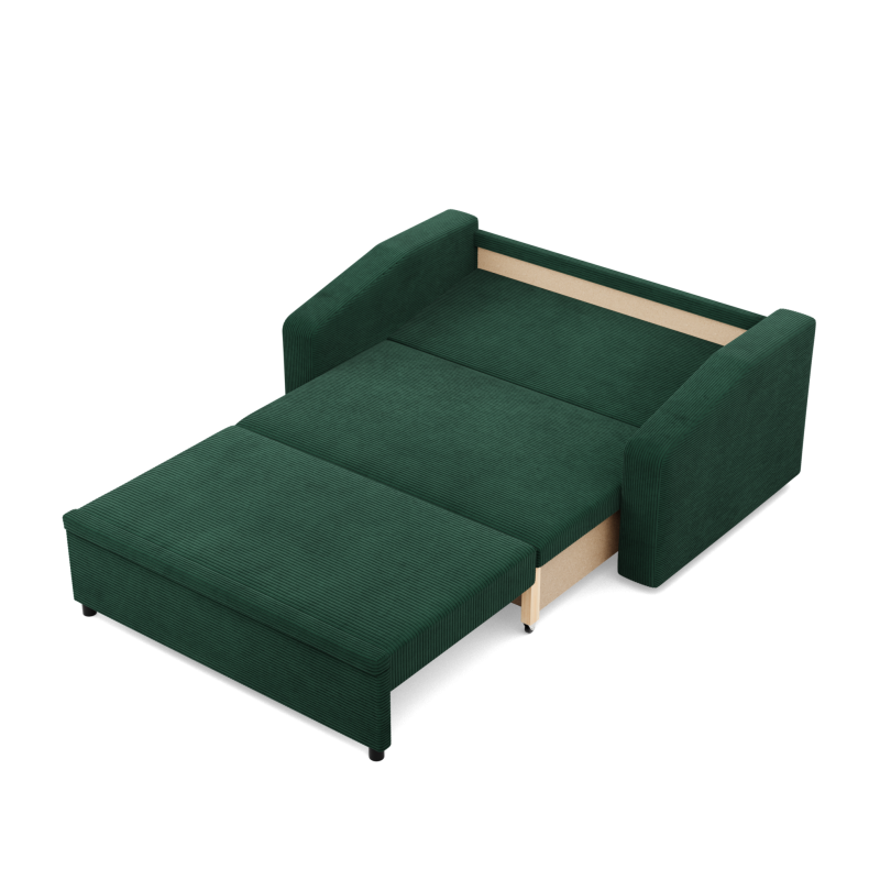 Sofa NEO Poso , Kolor - BUTELKOWA ZIELEŃ, Rodzaj podłokietnika - Skośny