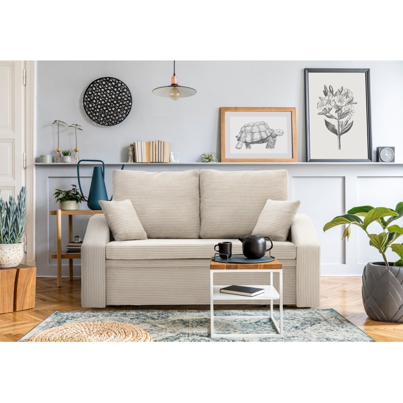 Sofa NEO Poso, Farbe - BEIGE, Art der Armlehne - Schräg