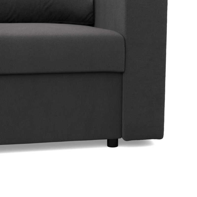 NEO Mikro Ecksofa, Füllung - Schaumstoff, Farbe - GRAU, Art der Armlehne - Einfach