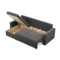 NEO Mikro Ecksofa, Füllung - Schaumstoff, Farbe - GRAU, Art der Armlehne - Einfach