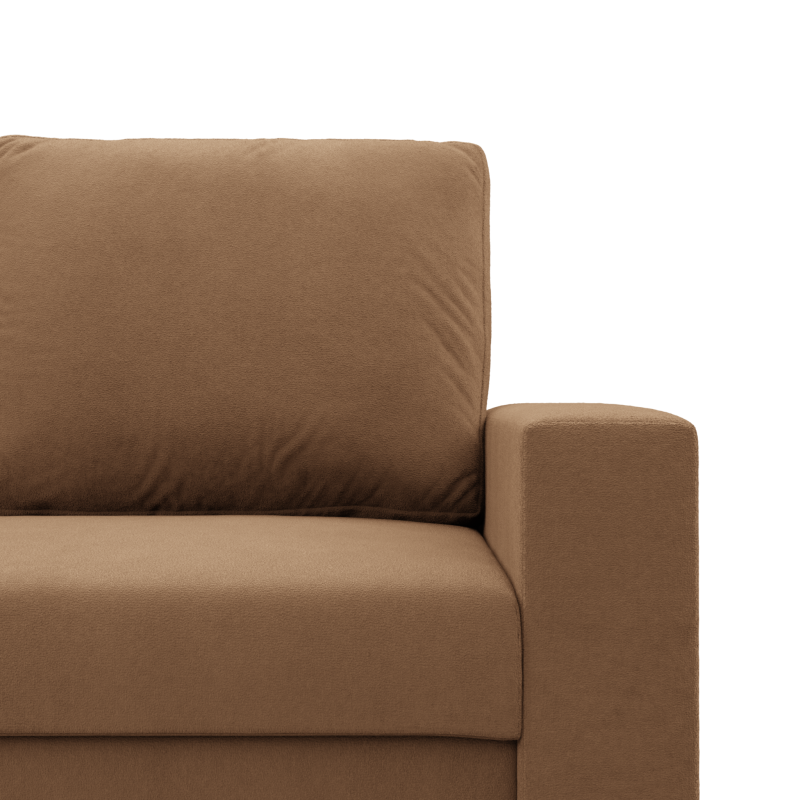 NEO Mikro Ecksofa, Füllung - Schaumstoff, Farbe - CAPPUCCINO, Armlehnentyp - Einfach