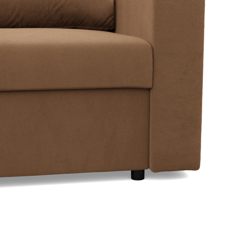 NEO Mikro Ecksofa, Füllung - Schaumstoff, Farbe - CAPPUCCINO, Armlehnentyp - Einfach