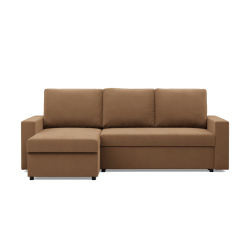 NEO Mikro Ecksofa, Füllung - Schaumstoff, Farbe - CAPPUCCINO, Armlehnentyp - Einfach