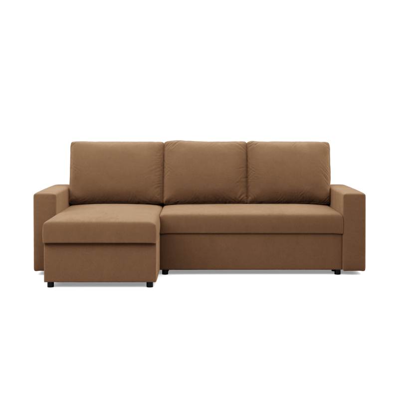 NEO Mikro Ecksofa, Füllung - Schaumstoff, Farbe - CAPPUCCINO, Armlehnentyp - Einfach