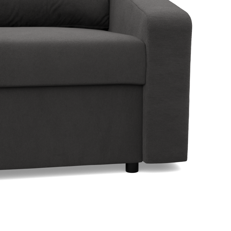 Ecksofa NEO Mikro, Füllung - Schaumstoff, Farbe - GRAU, Art der Armlehne - Schräg