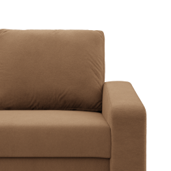 Ecksofa NEO Mikro, Füllung - Schaumstoff, Farbe - CAPPUCCINO, Art der Armlehne - Schräg