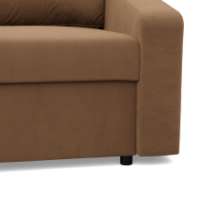 Ecksofa NEO Mikro, Füllung - Schaumstoff, Farbe - CAPPUCCINO, Art der Armlehne - Schräg