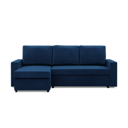 Ecksofa NEO Kronos, Füllung - Federkern, Farbe - BLAU, Armlehnentyp - Gerade