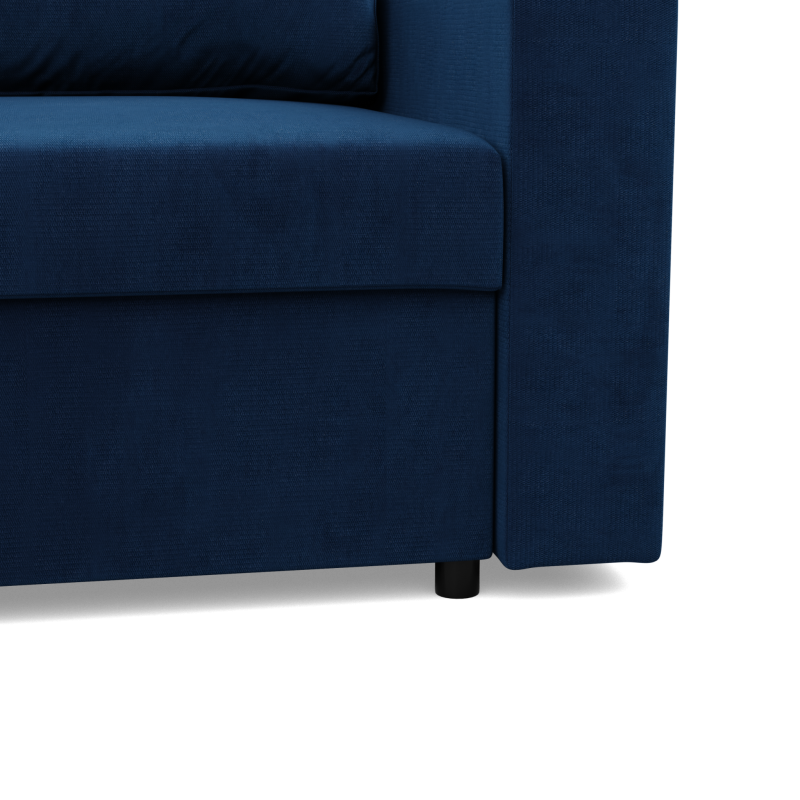 Ecksofa NEO Kronos, Füllung - Federkern, Farbe - BLAU, Armlehnentyp - Gerade