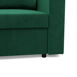 Ecksofa NEO Kronos, Füllung - Federn, Farbe - FLASCHENGRÜN, Art der Armlehne - Einfach