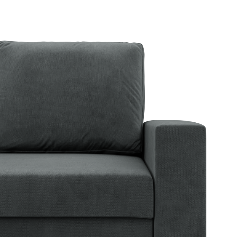 Ecksofa NEO Kronos, Füllung - Federkern, Farbe - DUNKELGRAU, Art der Armlehne - Gerade