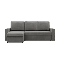 Ecksofa NEO Kronos, Polsterung - Federkern, Farbe - HELLGRAU, Art der Armlehne - Gerade