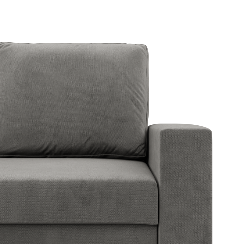 Ecksofa NEO Kronos, Polsterung - Federkern, Farbe - HELLGRAU, Art der Armlehne - Gerade