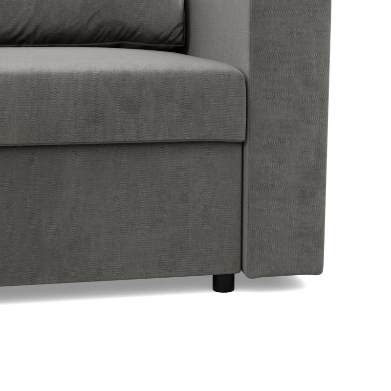 Ecksofa NEO Kronos, Polsterung - Federkern, Farbe - HELLGRAU, Art der Armlehne - Gerade