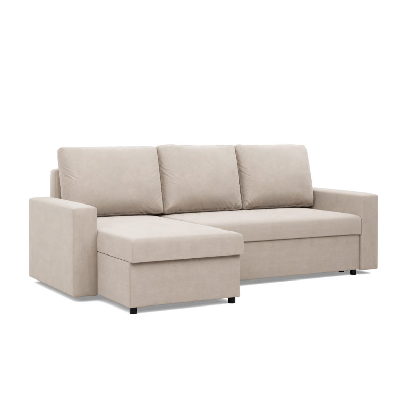 Ecksofa NEO Kronos, Füllung - Federkern, Farbe - BEIGE, Armlehnenart - Gerade