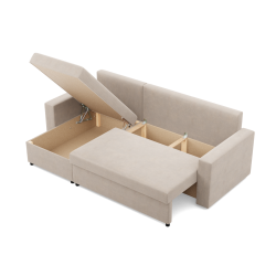 Ecksofa NEO Kronos, Füllung - Federkern, Farbe - BEIGE, Armlehnenart - Gerade