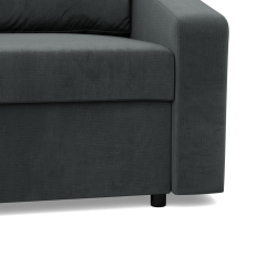 Ecksofa NEO Kronos, Füllung - Federkern, Farbe - DUNKELGRAU, Art der Armlehne - Schräg