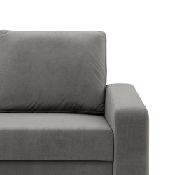 NEO Kronos Ecksofa, Füllung - Federkern, Farbe - HELLGRAU, Art der Armlehne - Schräg