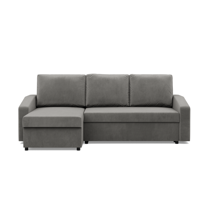 NEO Kronos Ecksofa, Füllung - Federkern, Farbe - HELLGRAU, Art der Armlehne - Schräg