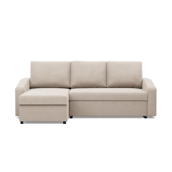 Ecksofa NEO Kronos, Füllung - Federkern, Farbe - BEIGE, Armlehnenart - Schräg