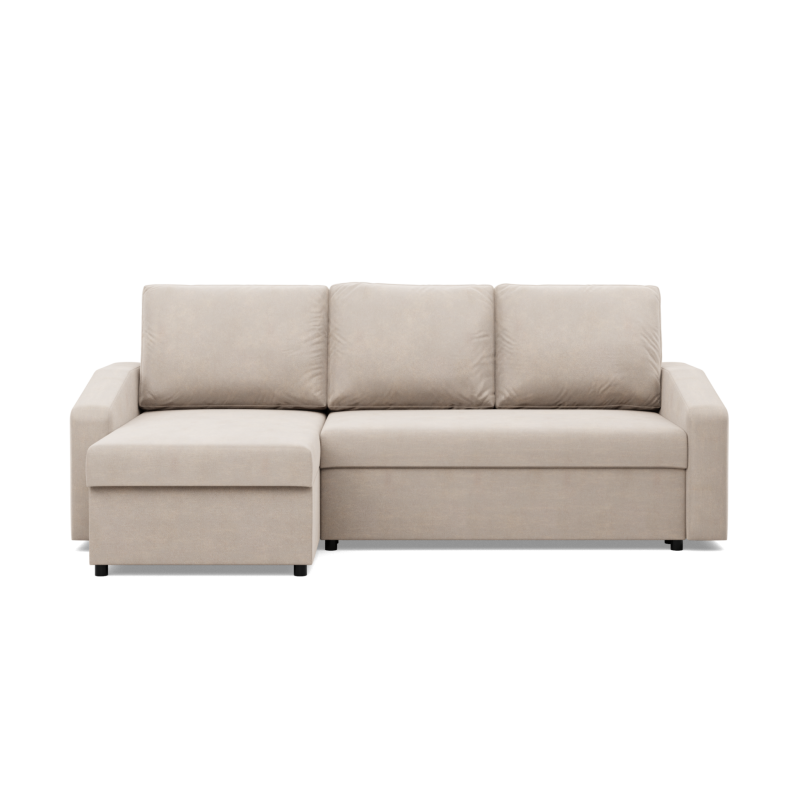 Ecksofa NEO Kronos, Füllung - Federkern, Farbe - BEIGE, Armlehnenart - Schräg