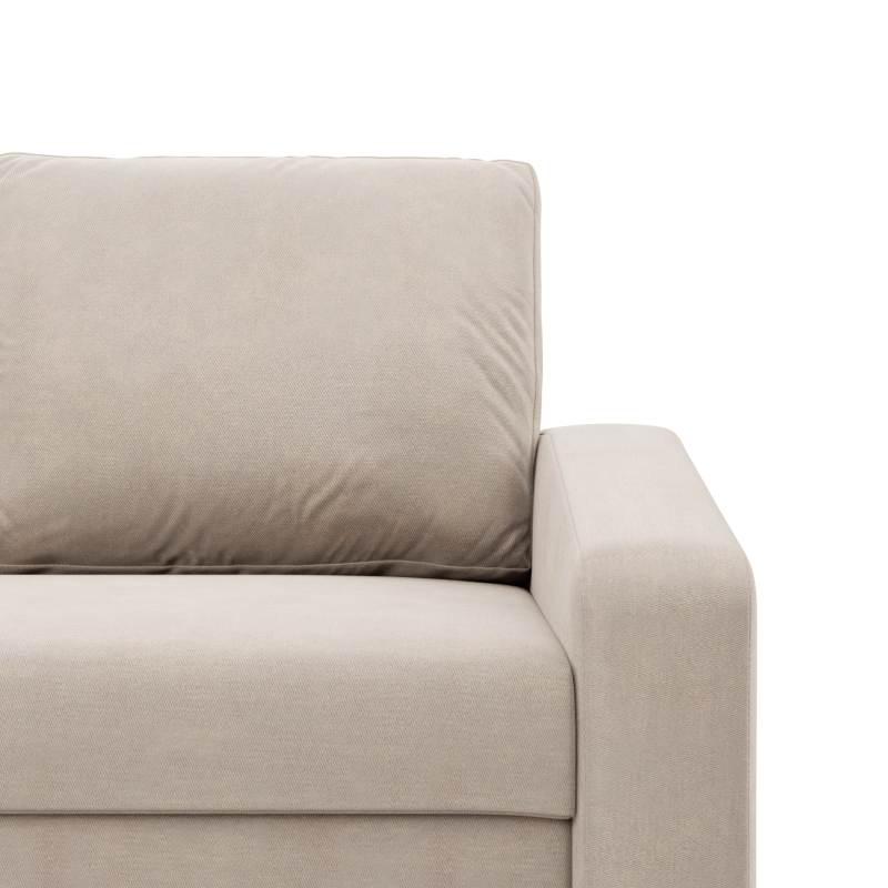 Ecksofa NEO Kronos, Füllung - Federkern, Farbe - BEIGE, Armlehnenart - Schräg