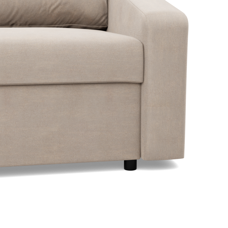 Ecksofa NEO Kronos, Füllung - Federkern, Farbe - BEIGE, Armlehnenart - Schräg