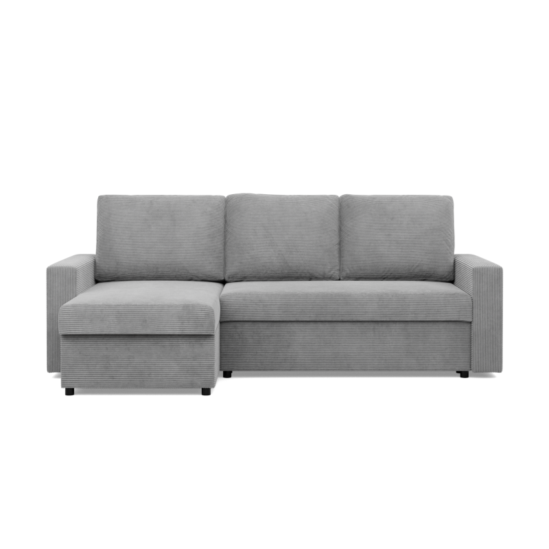 Ecksofa NEO Poso, Füllung - Federkern, Farbe - GRAU, Art der Armlehne - Einfach