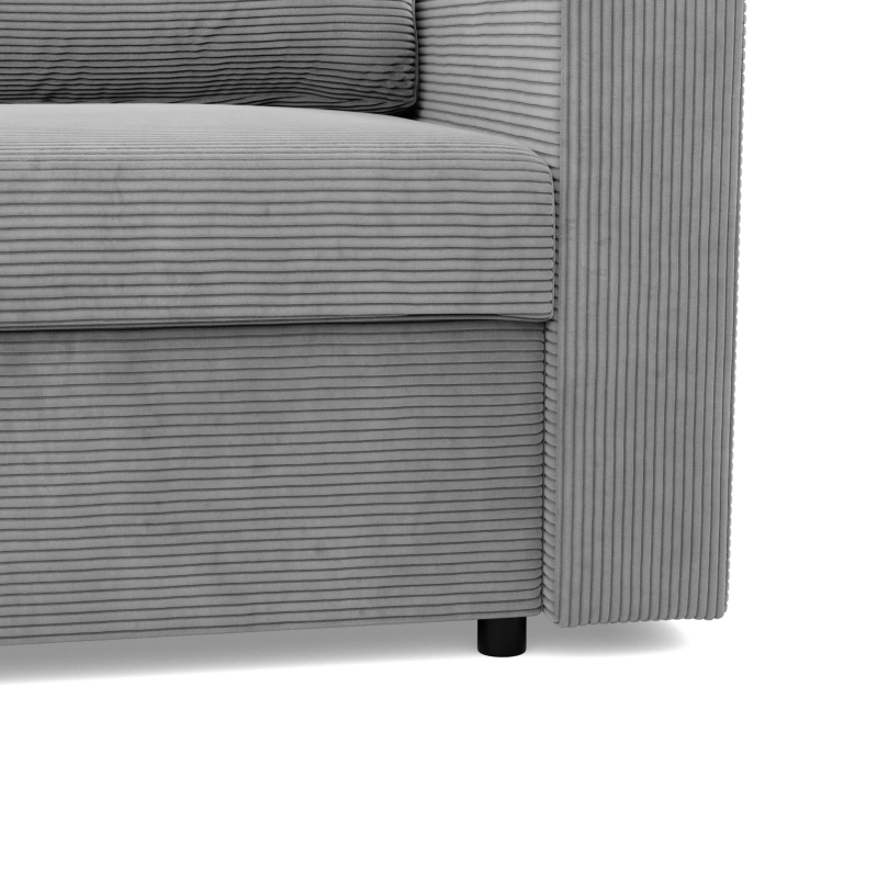 Ecksofa NEO Poso, Füllung - Federkern, Farbe - GRAU, Art der Armlehne - Einfach