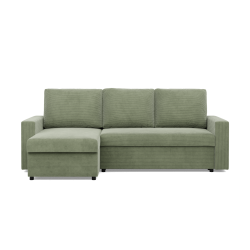 Ecksofa NEO Poso, Füllung - Feder, Farbe - HELLGRÜN, Art der Armlehne - Einfach