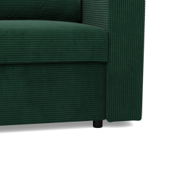 Ecksofa NEO Poso, Füllung - Federkern, Farbe - FLASCHENGRÜN, Art der Armlehne - Einfach