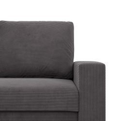 Ecksofa NEO Poso, Füllung - Federung, Farbe - DUNKELGRAU, Art der Armlehne - Einfach