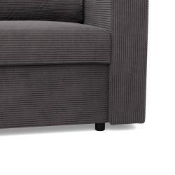 Ecksofa NEO Poso, Füllung - Federung, Farbe - DUNKELGRAU, Art der Armlehne - Einfach