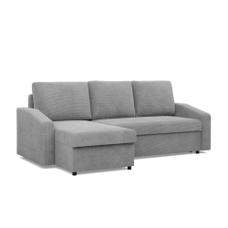 NEO Poso Corner Sofa, Filling - Spring, Color - GRAY, Type of Armrest - Slanted